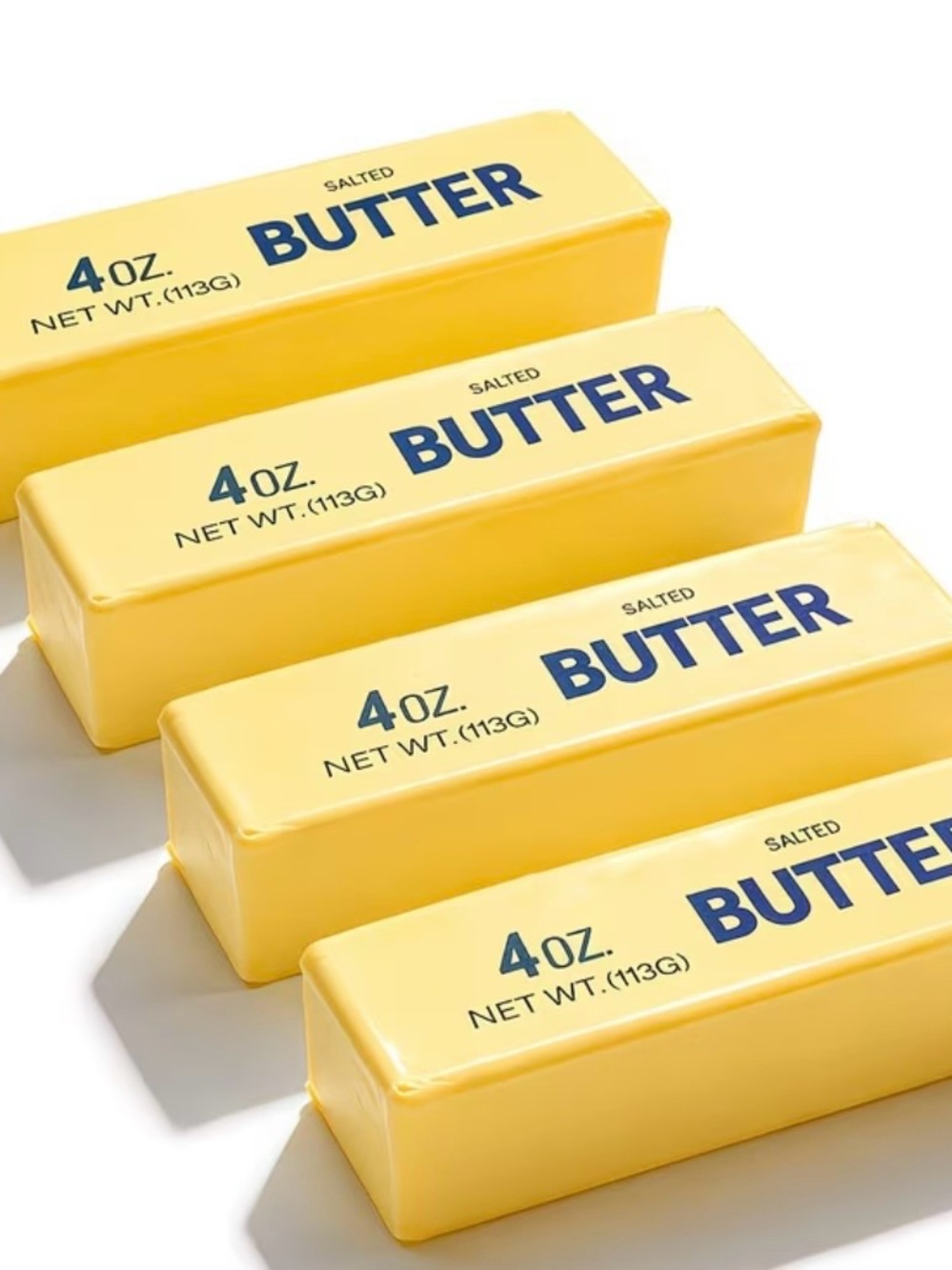 Butter Set of 2 Salted Squishy Sticks of Butter Yellow Novelty Fidget Toy